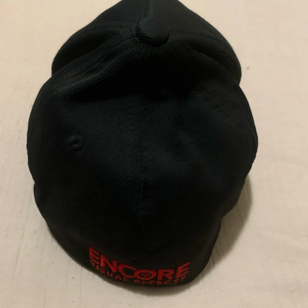 Encore Jeans Black Cap with Red Embroidery